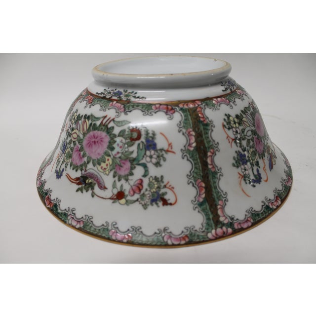 Mid 20th Century Mid Century Famille Rose Chinese Porcelain Bowl For Sale - Image 9 of 10