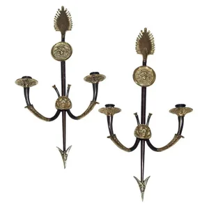 Neoclassical Arrow Sconces - A Pair