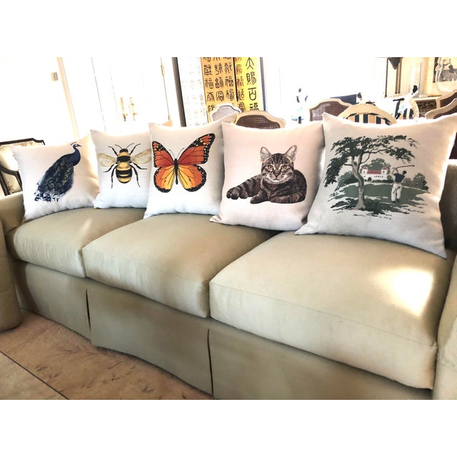 Not Yet Made - Made To Order Country Decorative Pillows by Pierre D"Argent: The Butterfly For Sale - Image 5 of 6