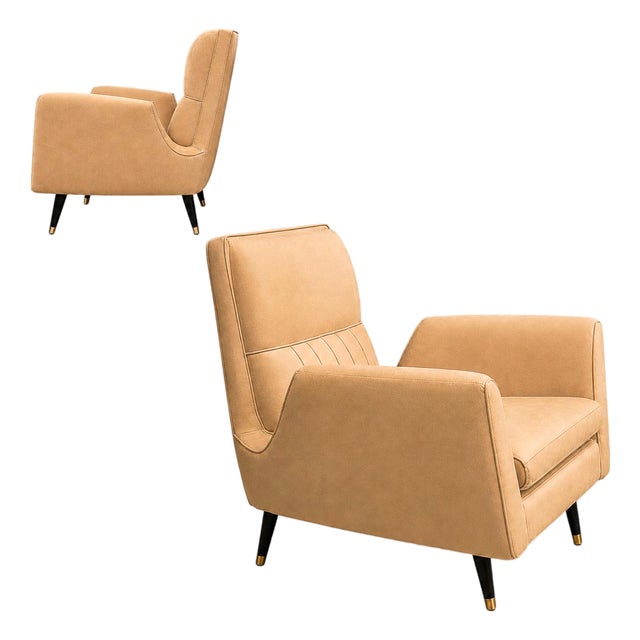 Giuseppe Scapinelli Armchairs in Hardwood & Suede, Brazil, 1950s For Sale