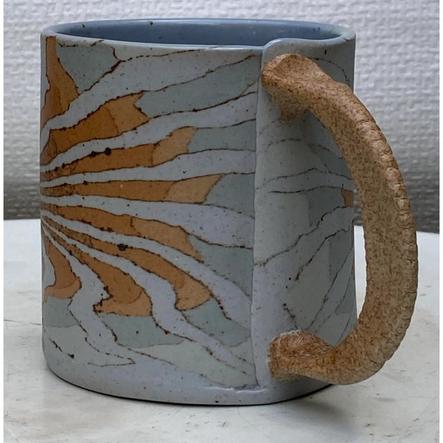 American 1980s Siegele & Haley Buzzard Mountain Art Pottery Mug For Sale - Image 3 of 12