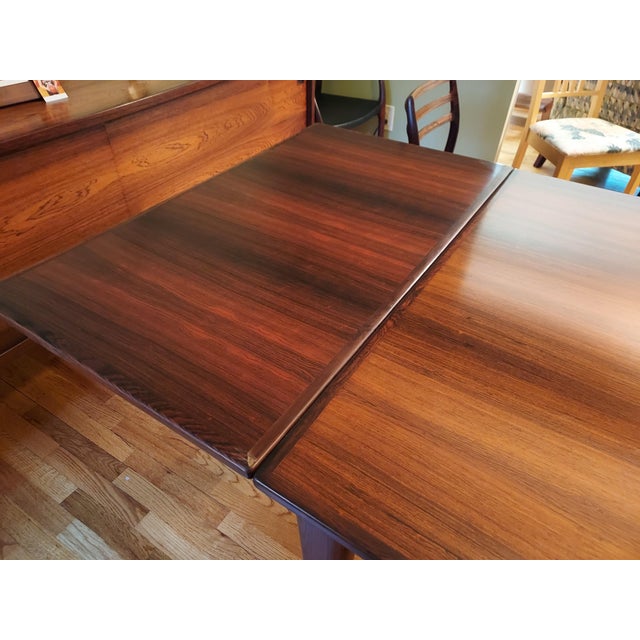 1970s Danish Mid-Century Modern Solid Rosewood Moller Refectory Dinning Table For Sale - Image 4 of 7