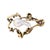 Mid 20th Century Mid-Century Brutalist 14k Gold, Diamond, and Large Grey Baroque Pearl Brooch For Sale - Image 5 of 13