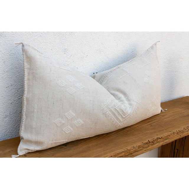 Pale Dune Oversized Lumbar Moroccan Pillow For Sale - Image 4 of 8