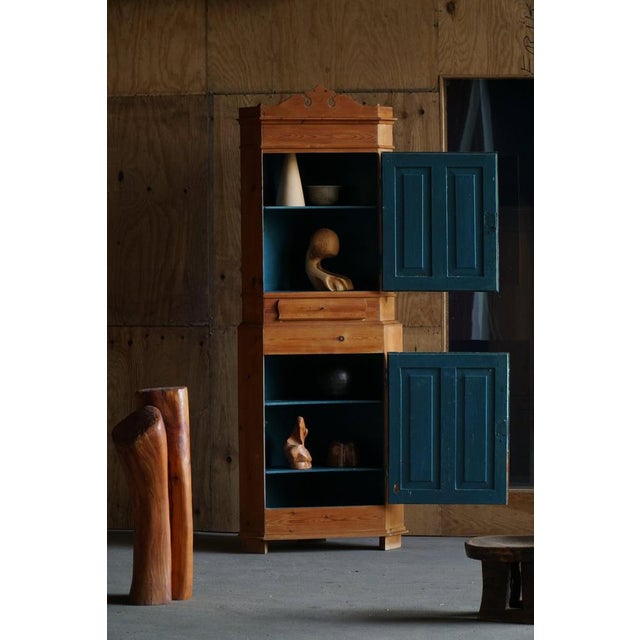 Antique Two-Part Pine Corner Cabinet For Sale - Image 18 of 18