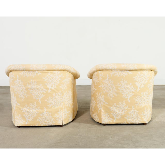Pair of A. Rudin Attributed White Coral Over Butter Club Chairs For Sale - Image 18 of 18