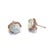 Bochic “Capri” Rose Cut White Topaz & Pearl Earrings Set In 18K Gold & Silver For Sale - Image 6 of 12