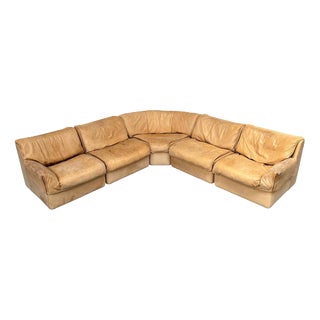 Modular Leather Lounge Sofa from Cor, 1970s, Set of 5 For Sale