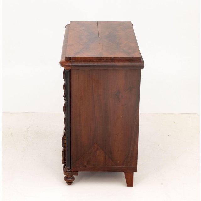 Wood Biedermeier Flame Mahogany Commode For Sale - Image 7 of 8
