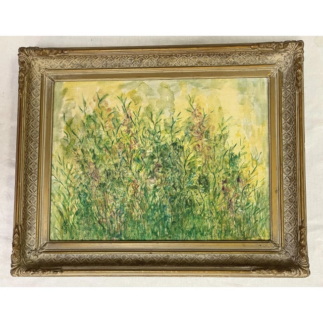 Original Impressionist Field of Flowers Oil Painting on Canvas, Signed and Framed For Sale - Image 9 of 15