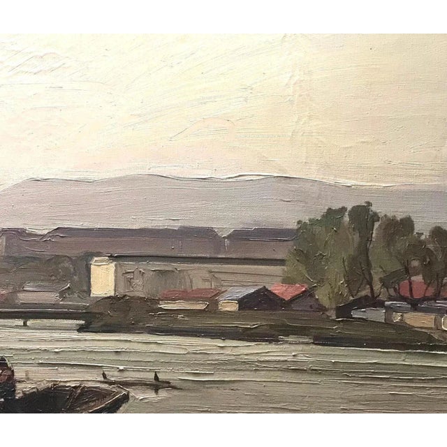 Louis Henri Salzmann, The Banks of the Arve, Oil on Canvas, 1961 For Sale - Image 5 of 9