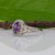 Metal 1.6Ct Purple Sapphire Ring With Natural Diamond Halo: Solid 14k Gold, Size 6.75 For Sale - Image 7 of 11