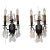 Pair of Late 19th Century Bronze and Crystal Sconces For Sale