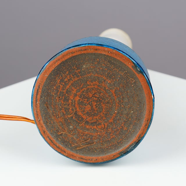 Mid-Century Modern Table Lamp in Ceramic by Nils Kähler, Denmark, 1960 For Sale - Image 3 of 5
