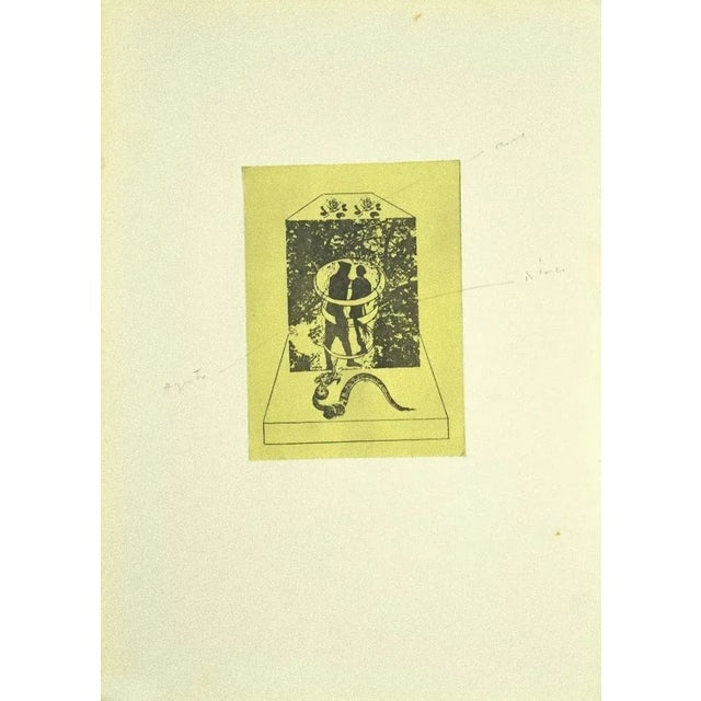 Adamo and eva is an original etching on cardboard realized by danilo bergamo in 1970s. Not signed. Good conditions. Danilo...