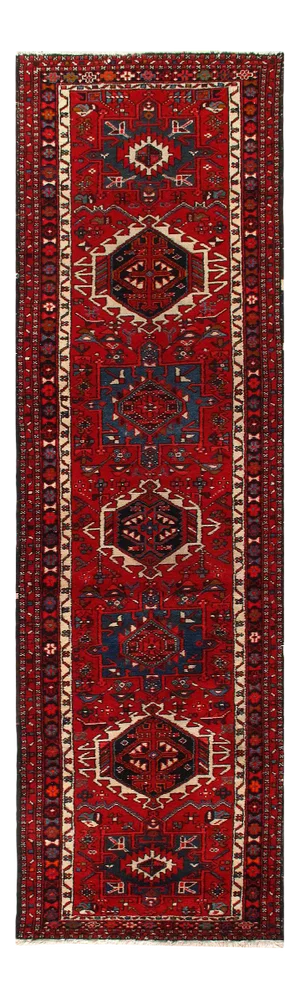 Antique Persian Karajeh Hand-Knotted Rug - 3'1" X 10'11"