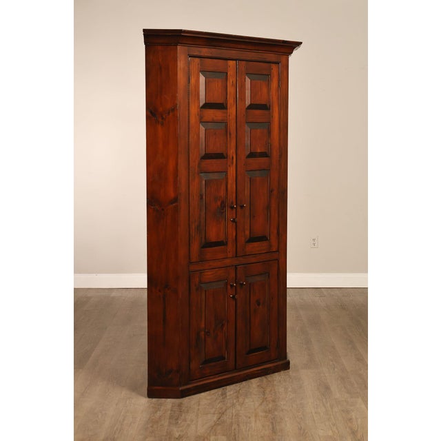 Farmhouse Stephen Von Hohen Farmhouse Pine Corner Cupboard For Sale - Image 3 of 18