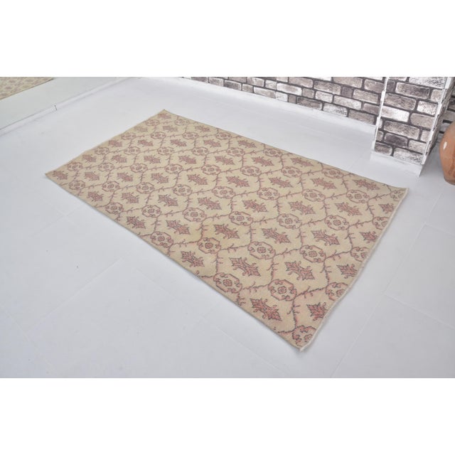 Home Living Oushak Vintage Carpet For Sale - Image 4 of 10