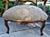 Wood Pair Vtg. French Louis XV Style Carved Walnut Armchairs Gold Damask Chairs For Sale - Image 7 of 18