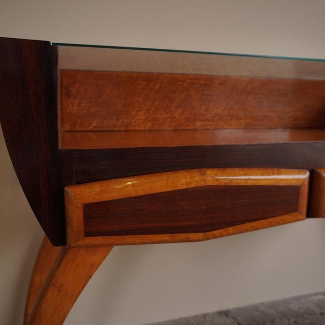Sculptural Walnut Console Table For Sale - Image 6 of 15
