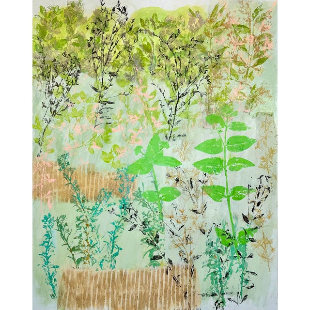 The Back Garden Boho Chic Acrylic Painting For Sale