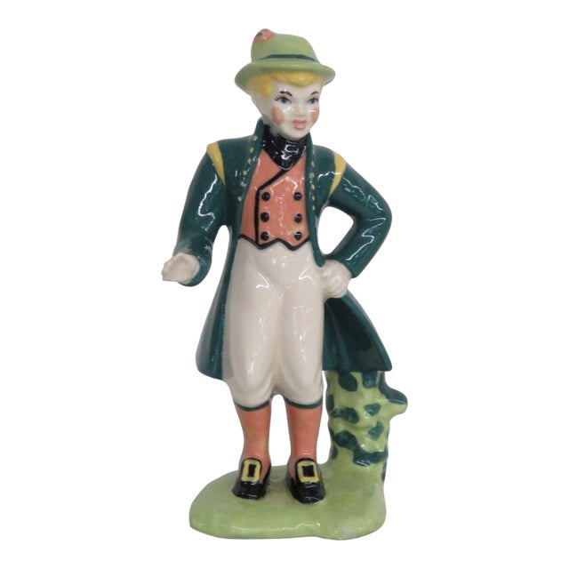 Ceramic Arts Studio Madison Wi Green Swedish Man Figurine For Sale