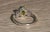 The Loganberry: 14 Karat White Gold Chain Link Ring set with Peridot and Diamonds For Sale - Image 4 of 7
