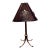 Bernard Collin Signed Handcrafted Pierced Copper Sunflower Table Lamp For Sale