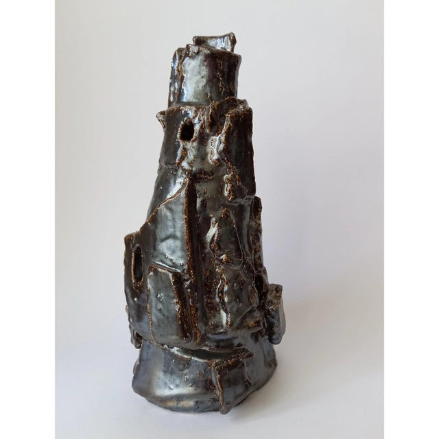 Abstract Modernist Sculpture Vase For Sale - Image 3 of 10