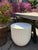 White Outdoor White Textured Cement End Table For Sale - Image 8 of 9