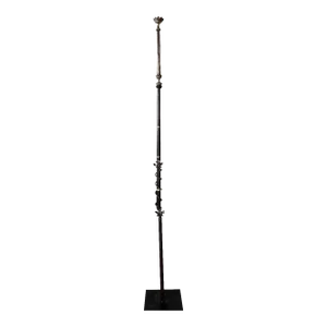 19th Century Indo-Portuguese Silver & Ebony Processional Staff
