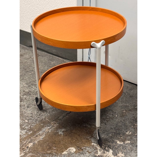 Pascal Mourgue for Ligne Roset Pearwood Bar Trolley For Sale - Image 10 of 12