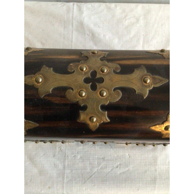 1880s Madagascar Rosewood and Brass Letter Box For Sale - Image 12 of 12
