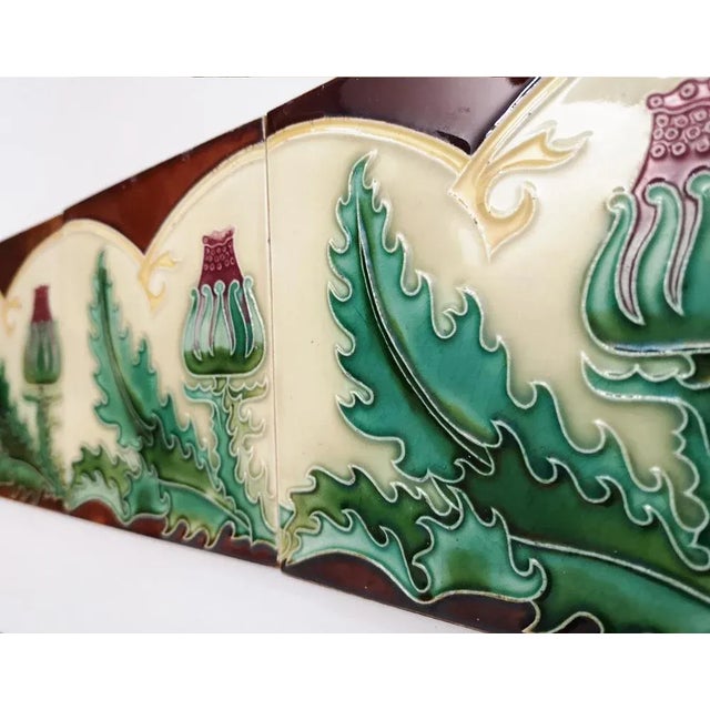 Ceramic Antique Green Tiles, 1920s For Sale - Image 7 of 11