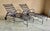 A fine pair of Richard Frinier designed for Brown Jordan “Florentine” pattern outdoor adjustable chaise loungers....