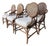 Vintage Rattan & Cane Oval-Back Dining Chairs, Newly Upholstered | Set of 6 For Sale
