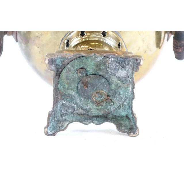 Late 19th Century Antique Brass Russian Samovar 5 For Sale - Image 4 of 7