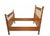 French Antique Faux Bamboo Small Bed or Daybed Vintage Maple Wood Window Seat Bench French Style For Sale - Image 3 of 8