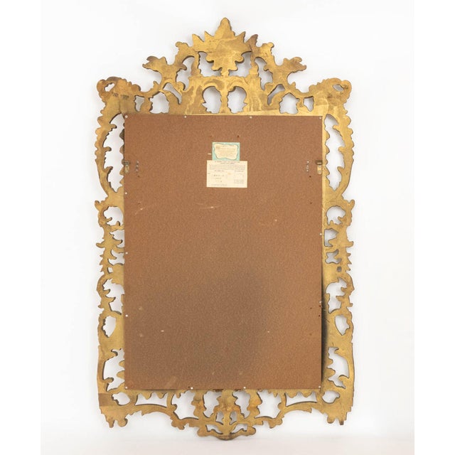 Gold Rococo Style Silvered and Gilt Composition Framed Mirror For Sale - Image 8 of 8