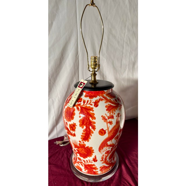 Scalamandré Maison by Port 68 Arcadia Coral Lamp, 36”h – New Old Stock For Sale - Image 9 of 9