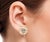 Contemporary Chanel Silver CC Crystal Pink Enamel Clover Clip on Earrings, Pair For Sale - Image 3 of 4