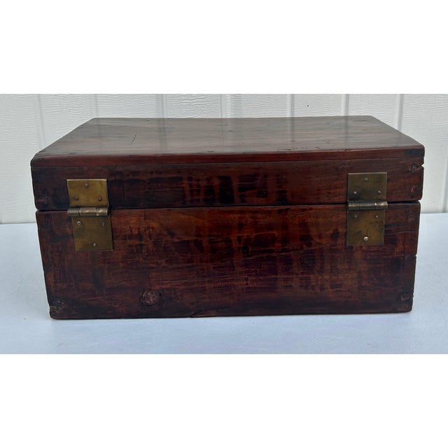 Antique Chinese Wood Carved Box For Sale - Image 12 of 17