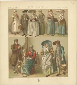 Racinet, Holland Outfits, 1880, Paper