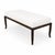Mid-Century Modern Mid Century Modern Walnut Bench White Boucle For Sale - Image 3 of 5