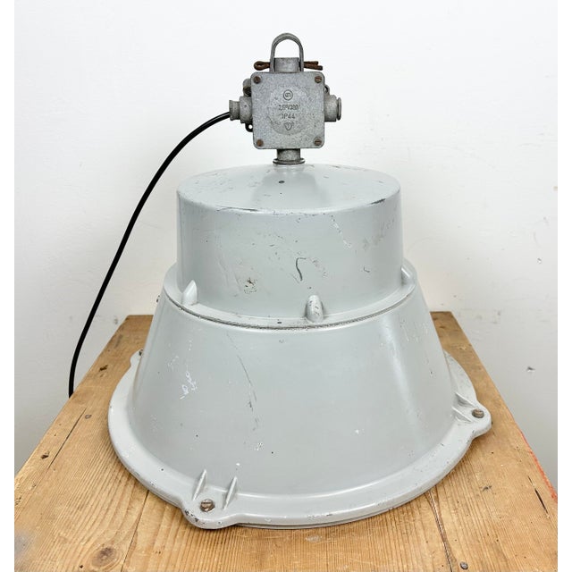 Industrial Polish Cast Aluminium Factory Pendant Lamp from Mesko, 1970s For Sale - Image 14 of 17