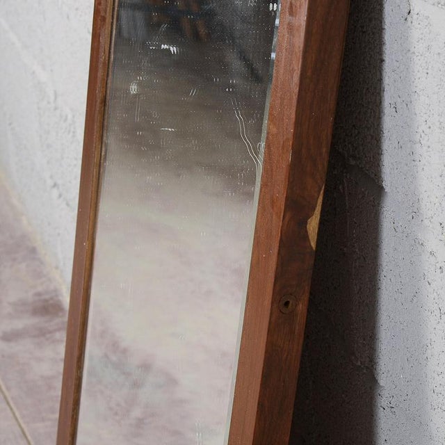 Wood Art Deco Mirror with Cut glass and Inlays For Sale - Image 7 of 17