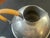 Wood 1950s Mid-Century Modern Hanle & Debler Pewter "Guernsey" Pitcher With Rattan/Wicker Handle For Sale - Image 7 of 8