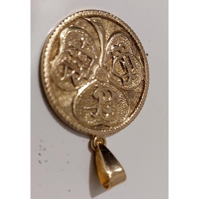 1930s Handmade 18k Gold Coin Pendant, 1930s For Sale - Image 5 of 15