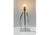 The lamp features two clear curved lucite panels around the central stem. The panels with dual sail or wing-like...