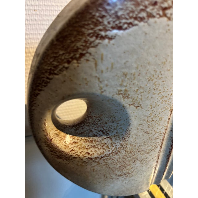 Beige Sculptural Ceramic Vase by Roberto Rigon for Bertoncello, Italy, 1960s For Sale - Image 8 of 11